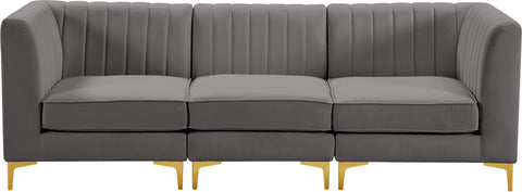 Julia Grey Velvet Modular Sofa S93