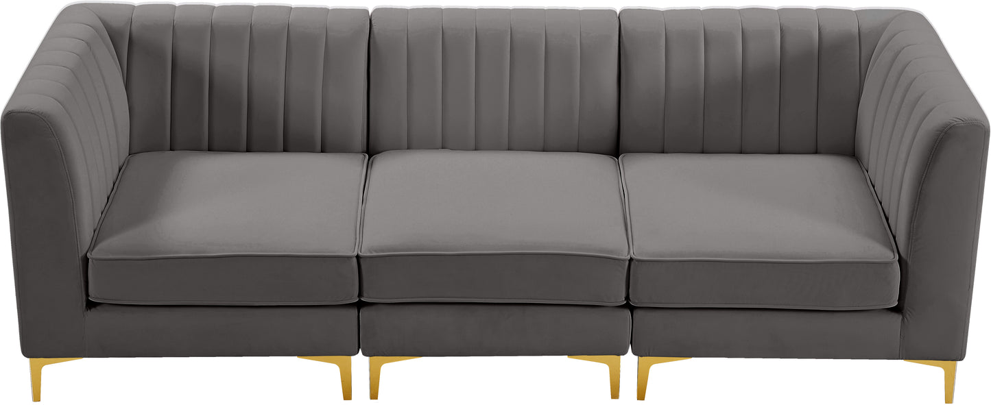 julia grey velvet modular sofa s93