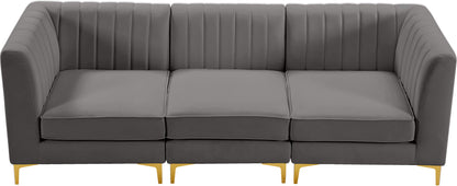 Julia Grey Velvet Modular Sofa S93