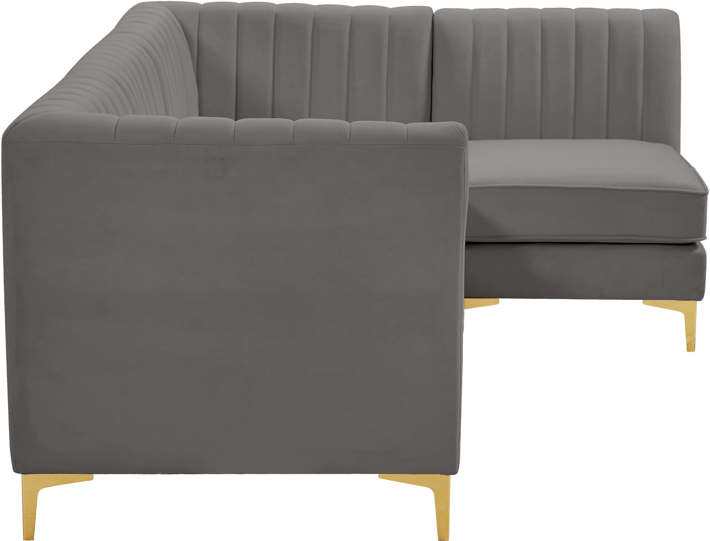 julia grey velvet modular sectional sec4a