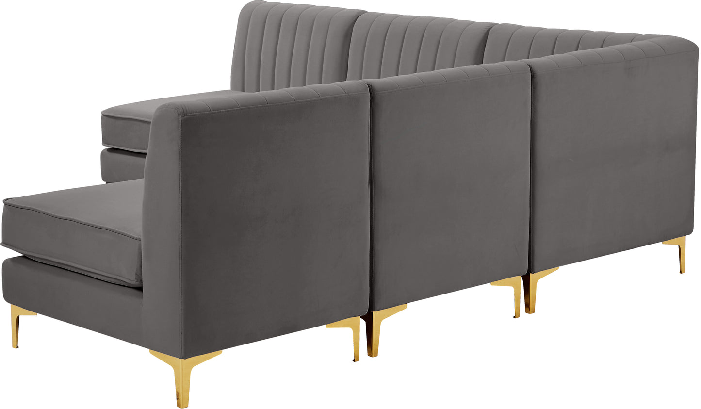 julia grey velvet modular sectional sec5a