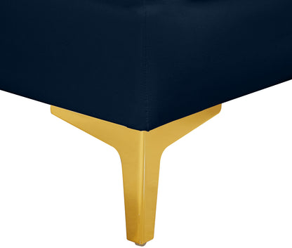 Julia Navy Velvet Armless Chair Armless