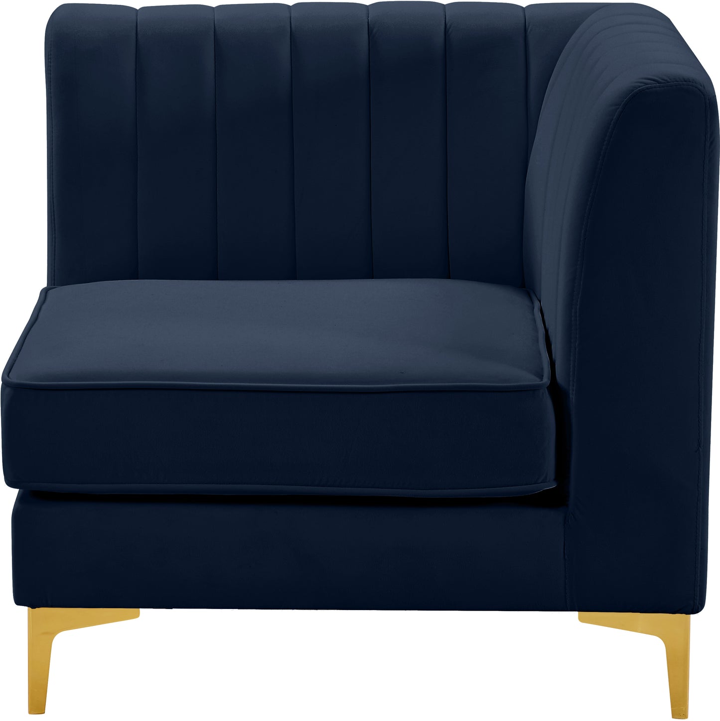 julia navy velvet corner chair corner