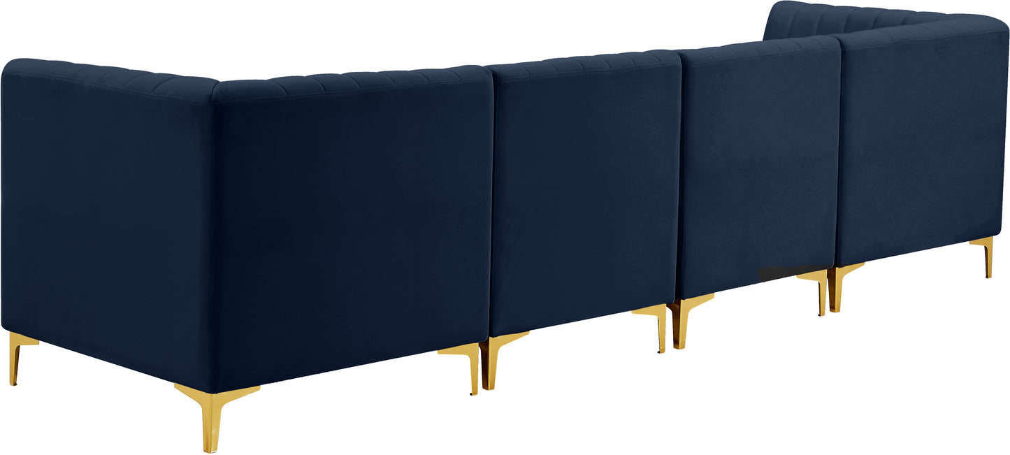 julia navy velvet modular sofa s119