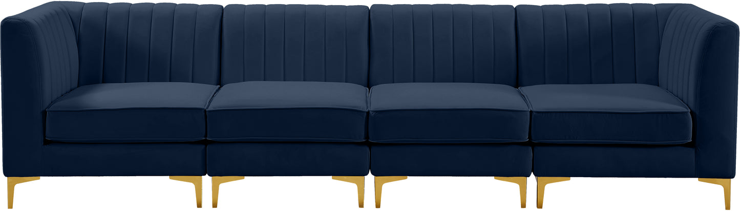 julia navy velvet modular sofa s119