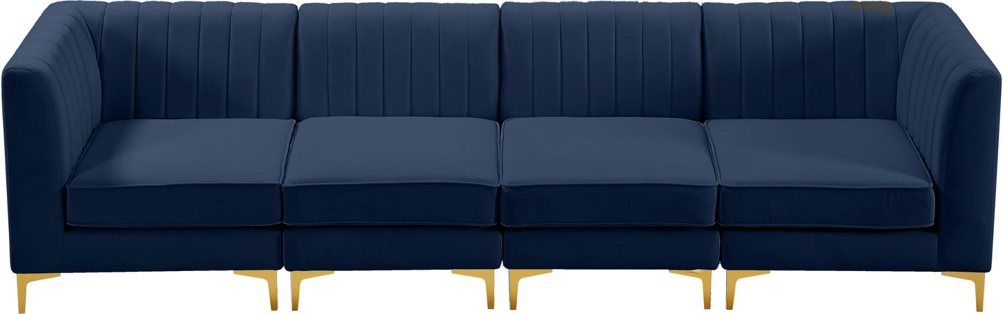 julia navy velvet modular sofa s119