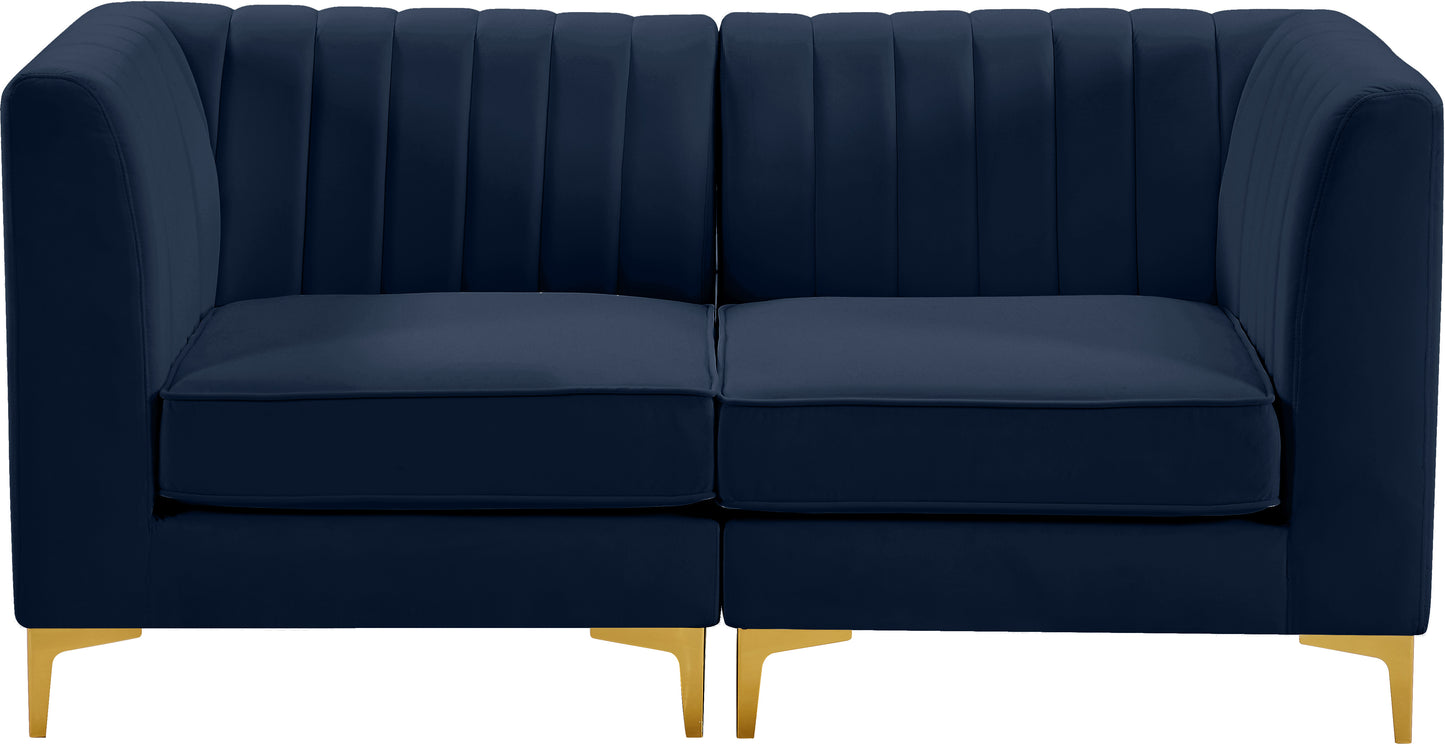 julia navy velvet modular sofa s67