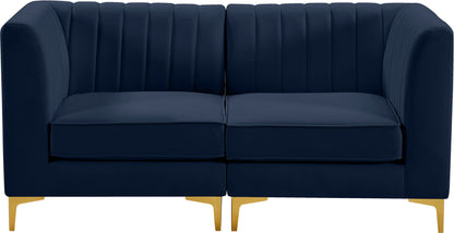 Julia Navy Velvet Modular Sofa S67