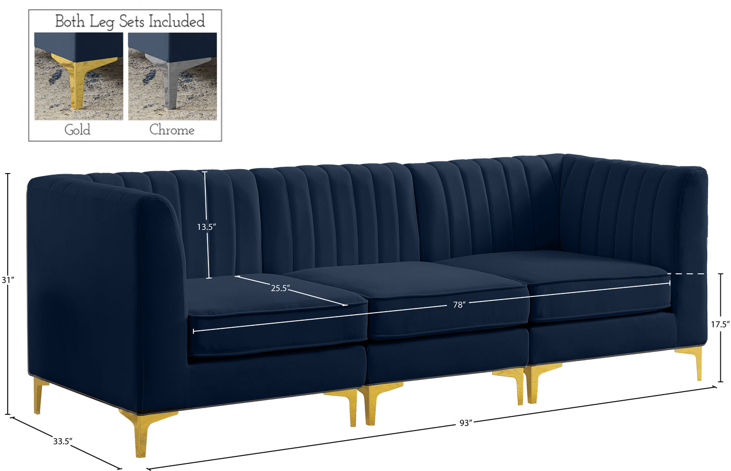 julia navy velvet modular sofa s93