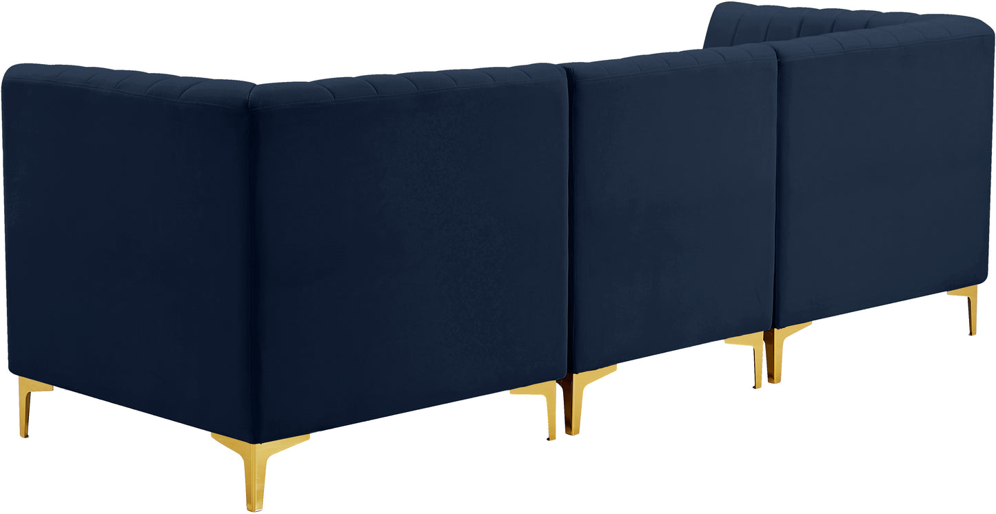 julia navy velvet modular sofa s93