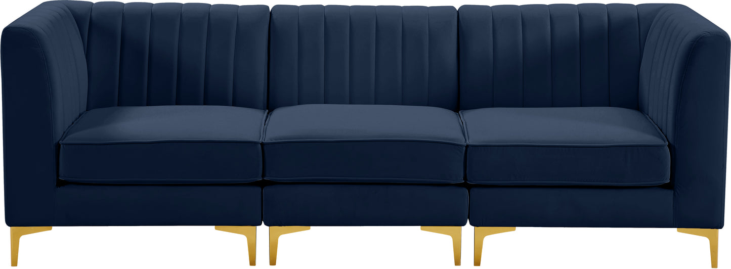 julia navy velvet modular sofa s93