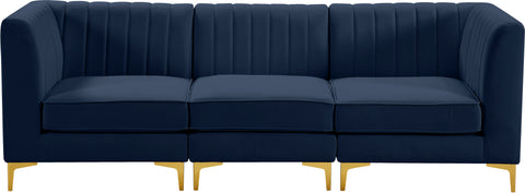 Julia Navy Velvet Modular Sofa S93