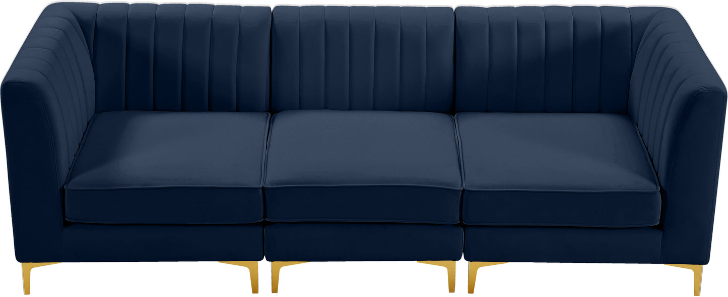 julia navy velvet modular sofa s93