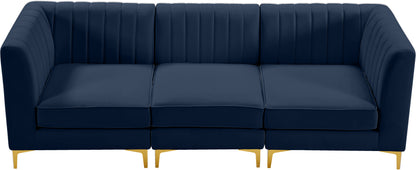 Julia Navy Velvet Modular Sofa S93