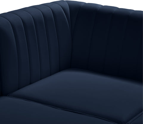 Julia Navy Velvet Modular Sectional Sec5A