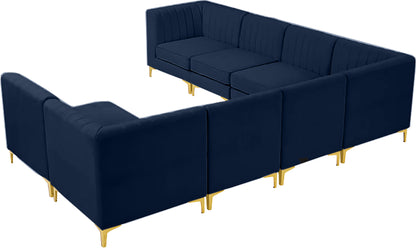 Julia Navy Velvet Modular Sectional Sec8A