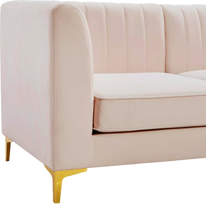 Julia Pink Velvet Armless Chair Armless