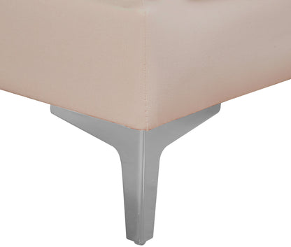 Julia Pink Velvet Armless Chair Armless