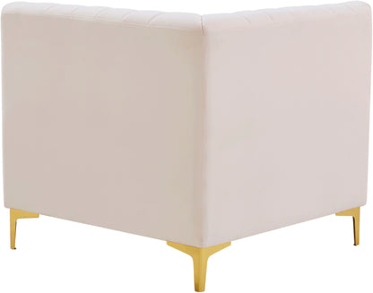 Julia Pink Velvet Corner Chair Corner