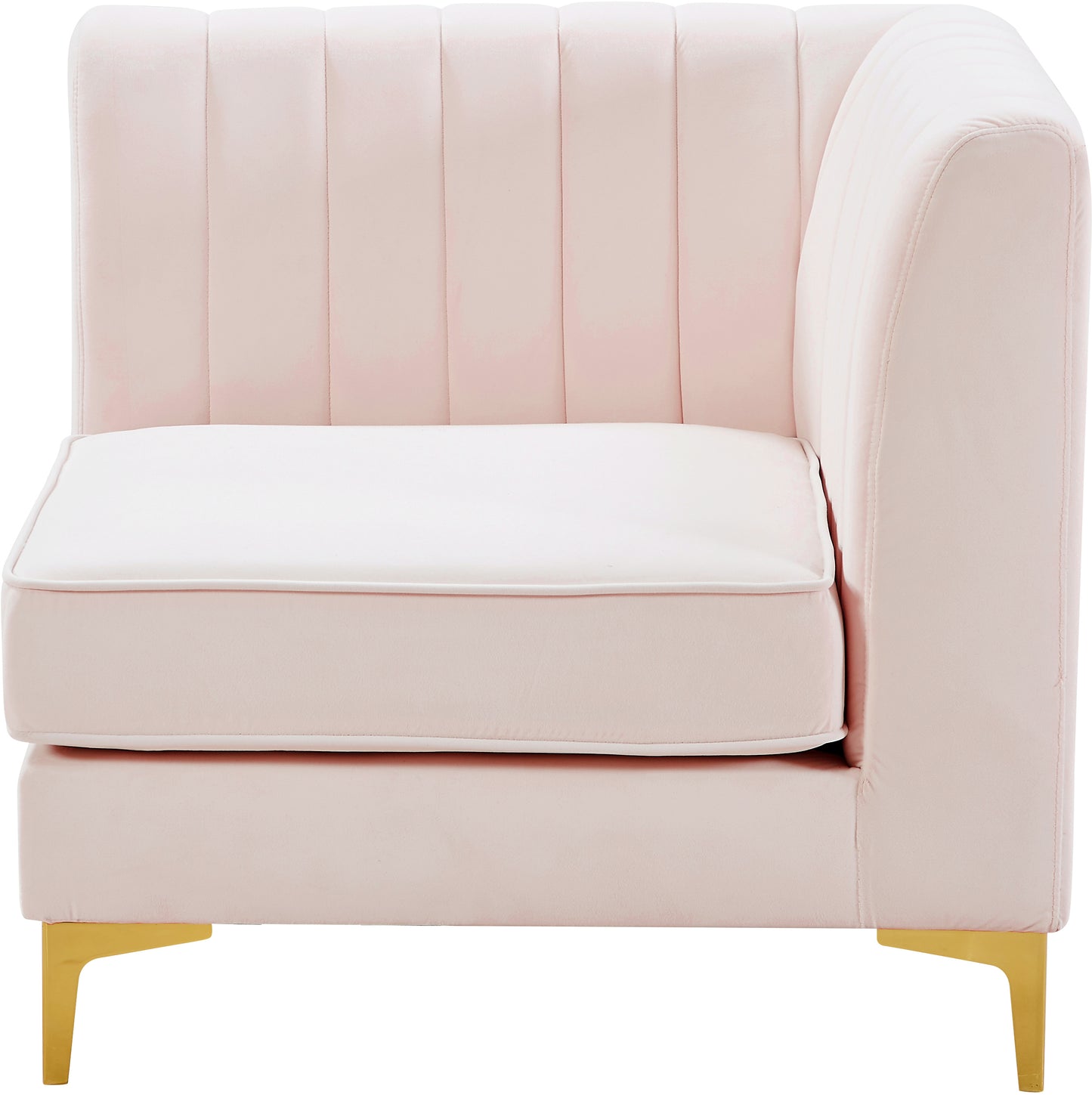 julia pink velvet corner chair corner