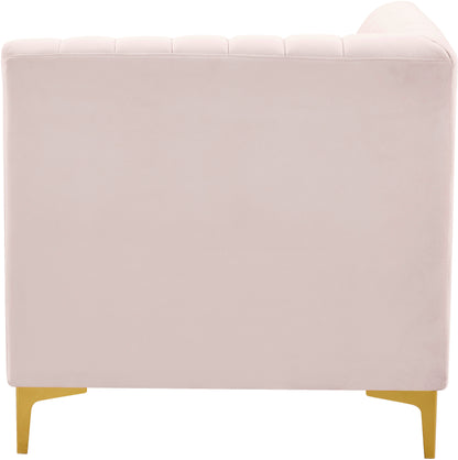 Julia Pink Velvet Corner Chair Corner