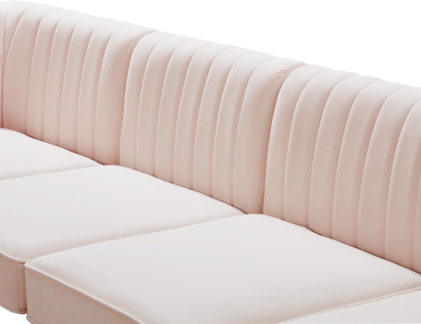 julia pink velvet modular sectional s119