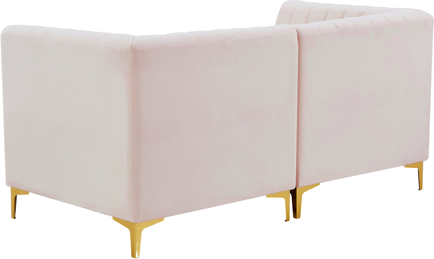 julia pink velvet modular sectional s67