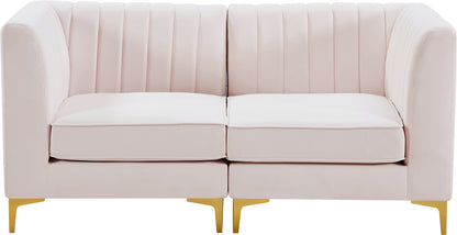 Julia Pink Velvet Modular Sectional S67