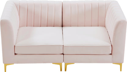 Julia Pink Velvet Modular Sectional S67