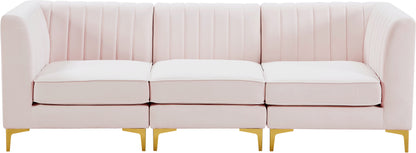 Julia Pink Velvet Modular Sectional S93