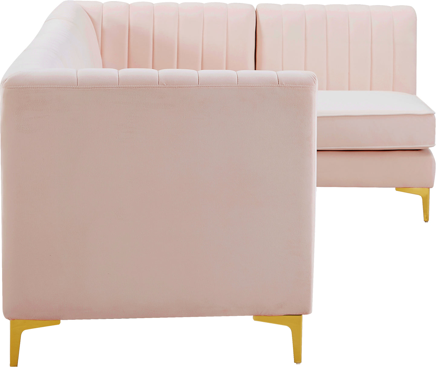 julia pink velvet modular sectional sec5b