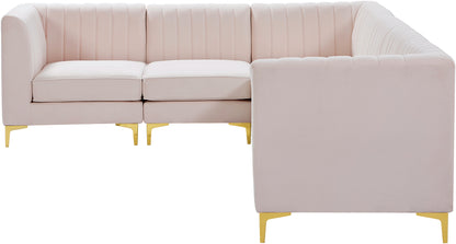 Julia Pink Velvet Modular Sectional Sec6A