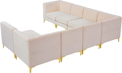 Julia Pink Velvet Modular Sectional Sec8A