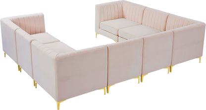 Julia Pink Velvet Modular Sectional Sec8B