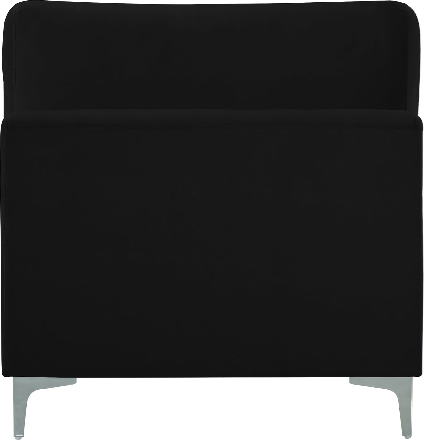 alina black velvet modular armless chair armless