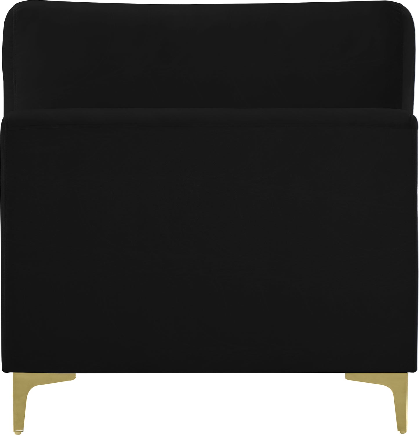 alina black velvet modular armless chair armless