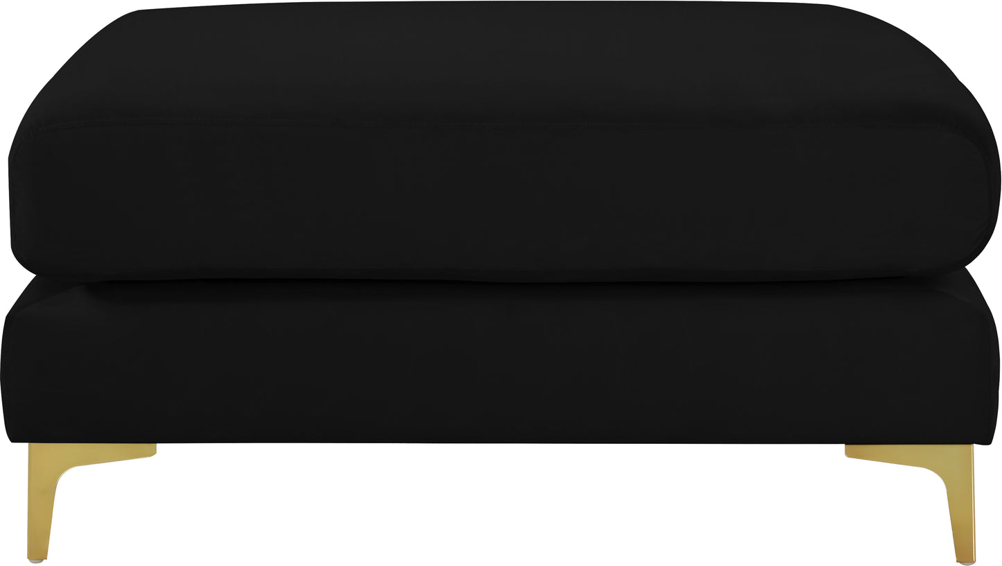 alina black velvet modular ottoman ott