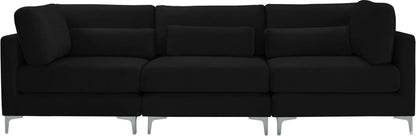 Alina Black Velvet Modular Sofa (3 Boxes) S108