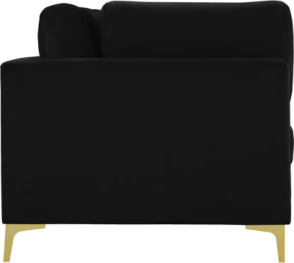 Alina Black Velvet Modular Sofa (3 Boxes) S108