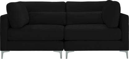 Alina Black Velvet Modular Sofa S75