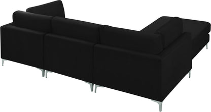 Alina Black Velvet Modular Sectional (4 Boxes) Sec4A