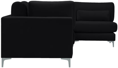 Alina Black Velvet Modular Sectional (4 Boxes) Sec4B