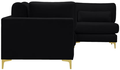 Alina Black Velvet Modular Sectional (5 Boxes) Sec5D