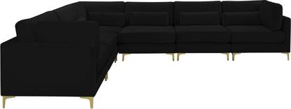 Alina Black Velvet Modular Sectional (6 Boxes) Sec6A