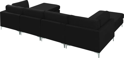 Alina Black Velvet Modular Sectional (6 Boxes) Sec6B