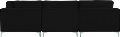 Alina Black Velvet Modular Sectional (7 Boxes) Sec7A