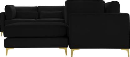 Alina Black Velvet Modular Sectional (7 Boxes) Sec7A