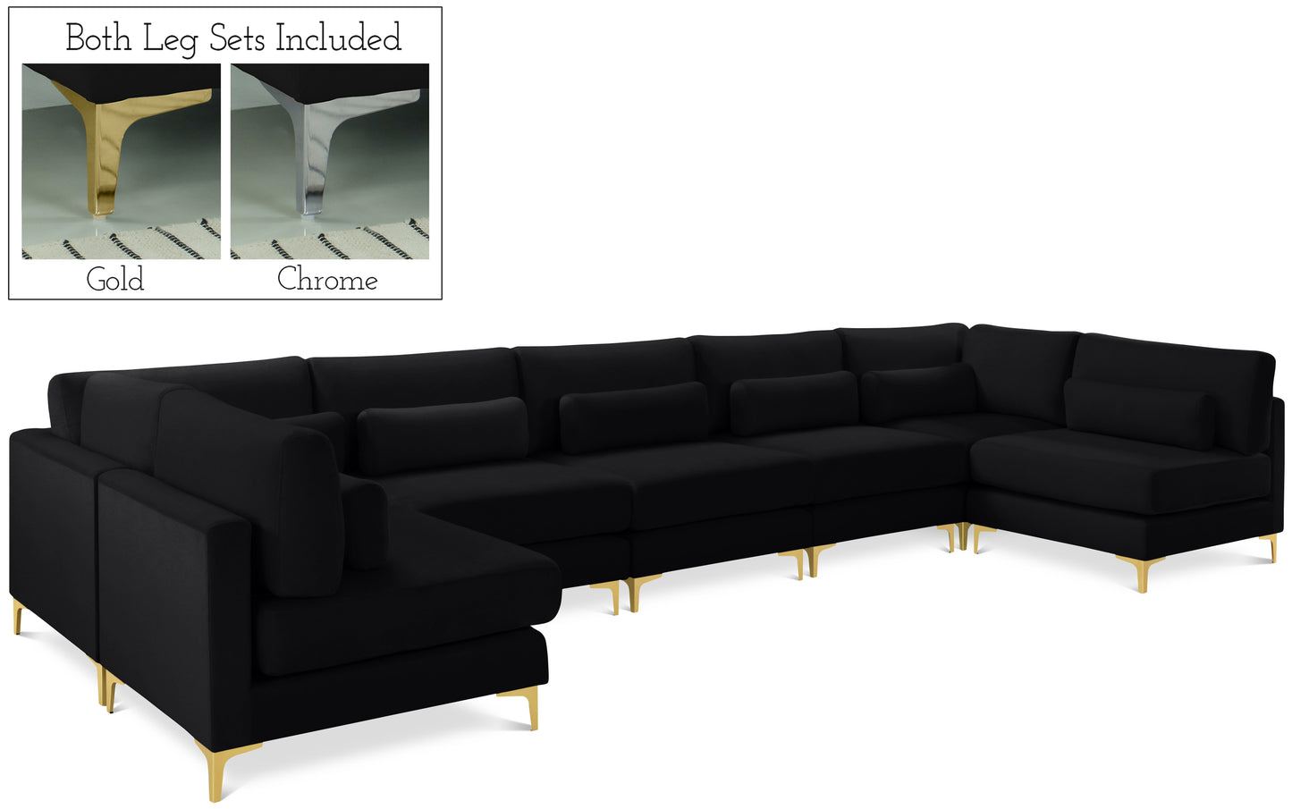 modular sectional (7 boxes)