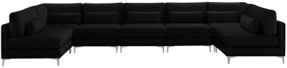 Alina Black Velvet Modular Sectional (7 Boxes) Sec7B