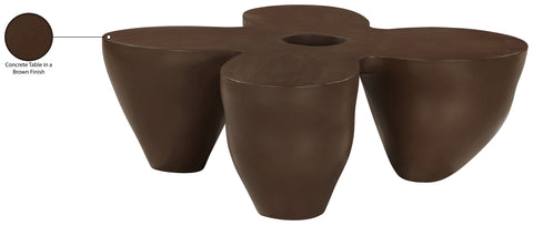 Delaney Brown Concrete Indoor/Outdoor Coffee Table, 1 Piece